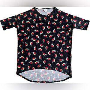 LuLaRoe Colorful Parrot Print Irma Shirt